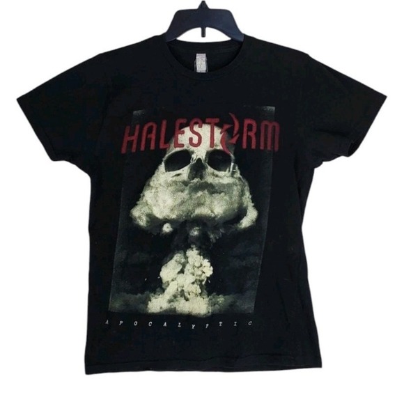 Halestorm Apocalyptic Concert Tour Shirt 2012 Mens S Lizzy Hale Black Rare Rock - Picture 1 of 8